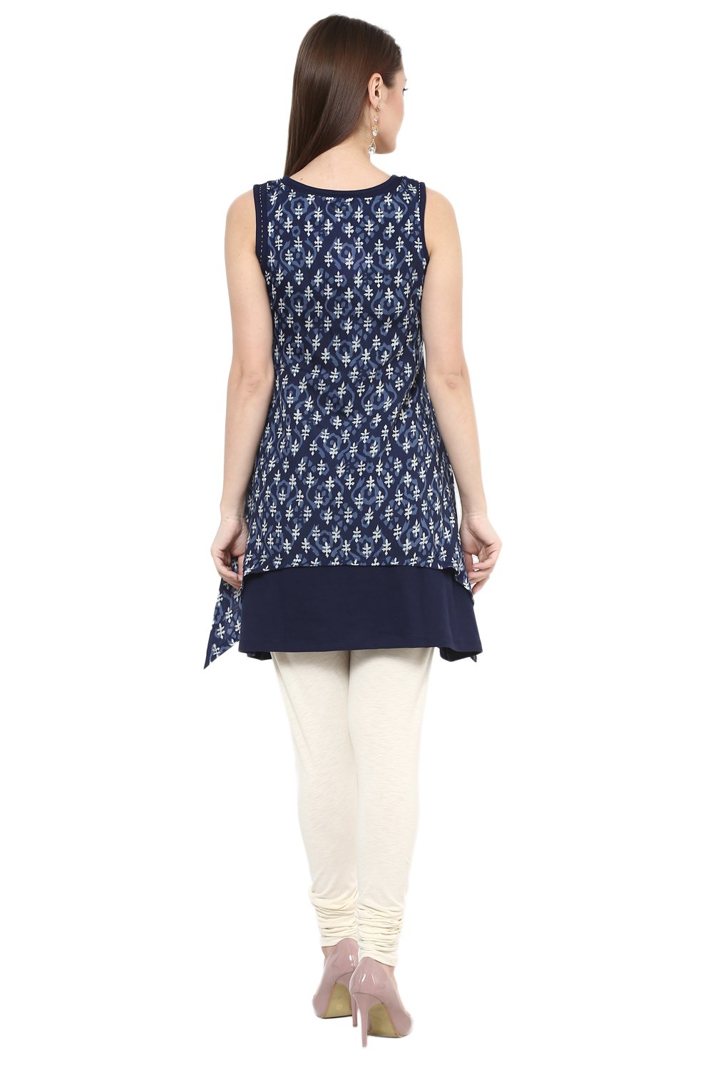 Indigo Straight Poly Chanderi Indie Top image number 4