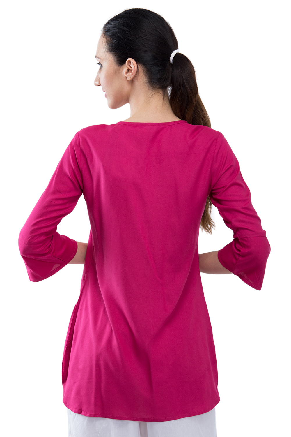 Pink Short top Viscose Indie Top image number 5