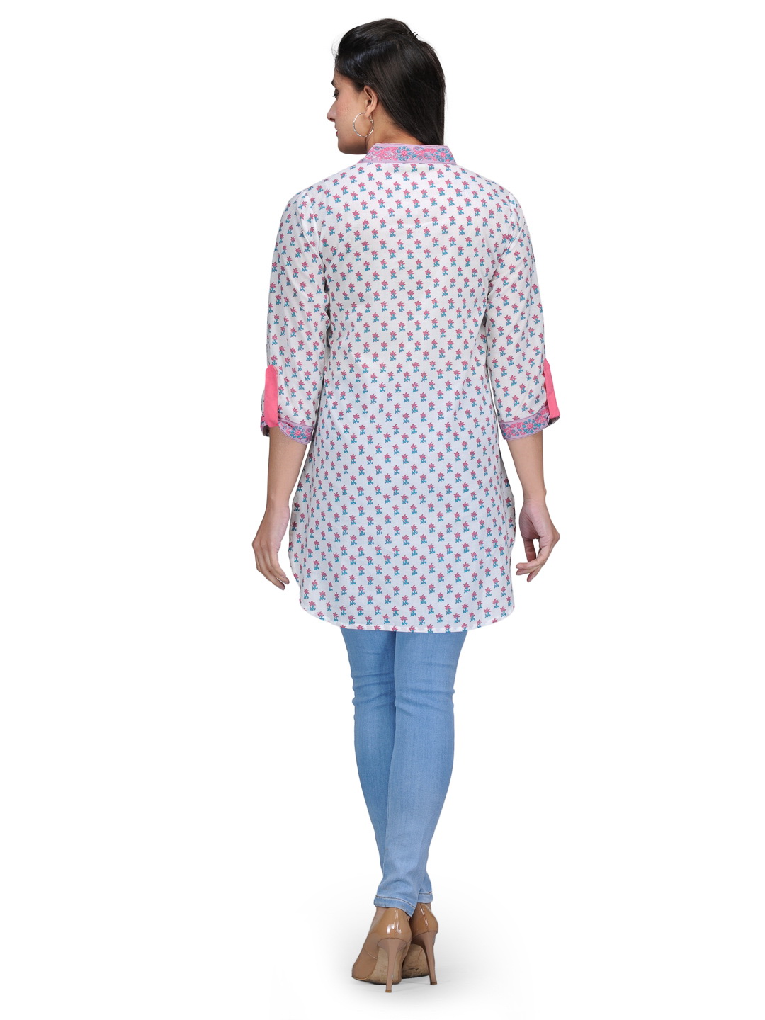 White Cotton Straight Kurta image number 3