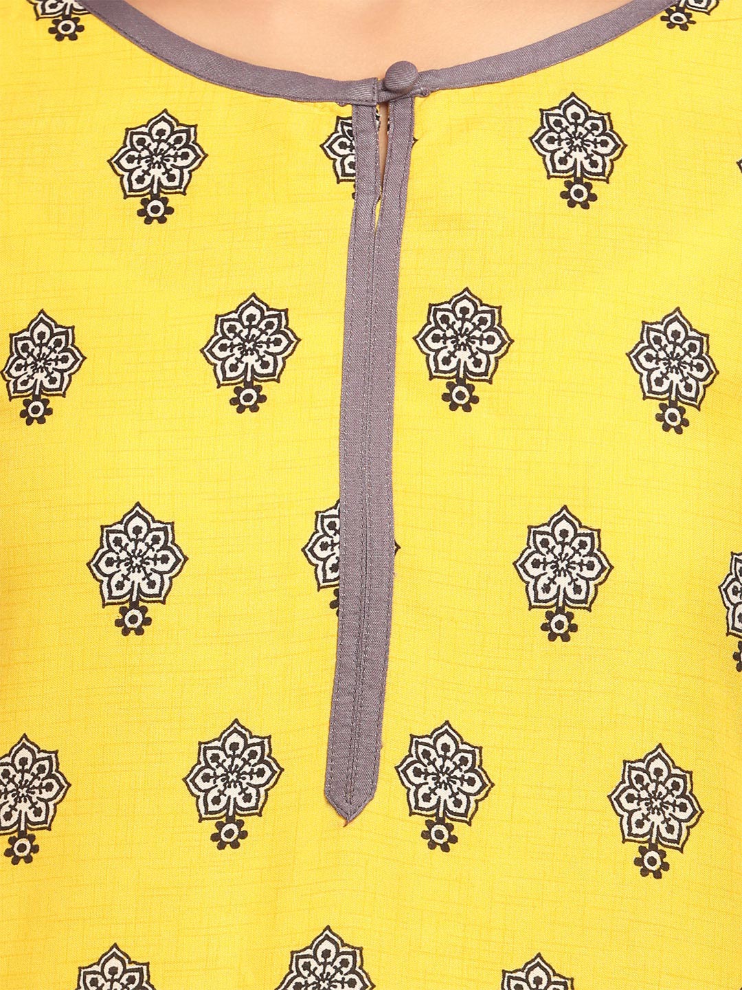 Lime Straight Cotton Kurta image number 4