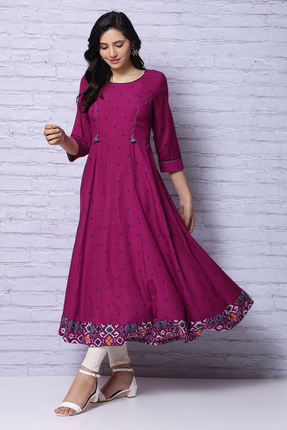 Phalsa Viscose Kurta image number 4