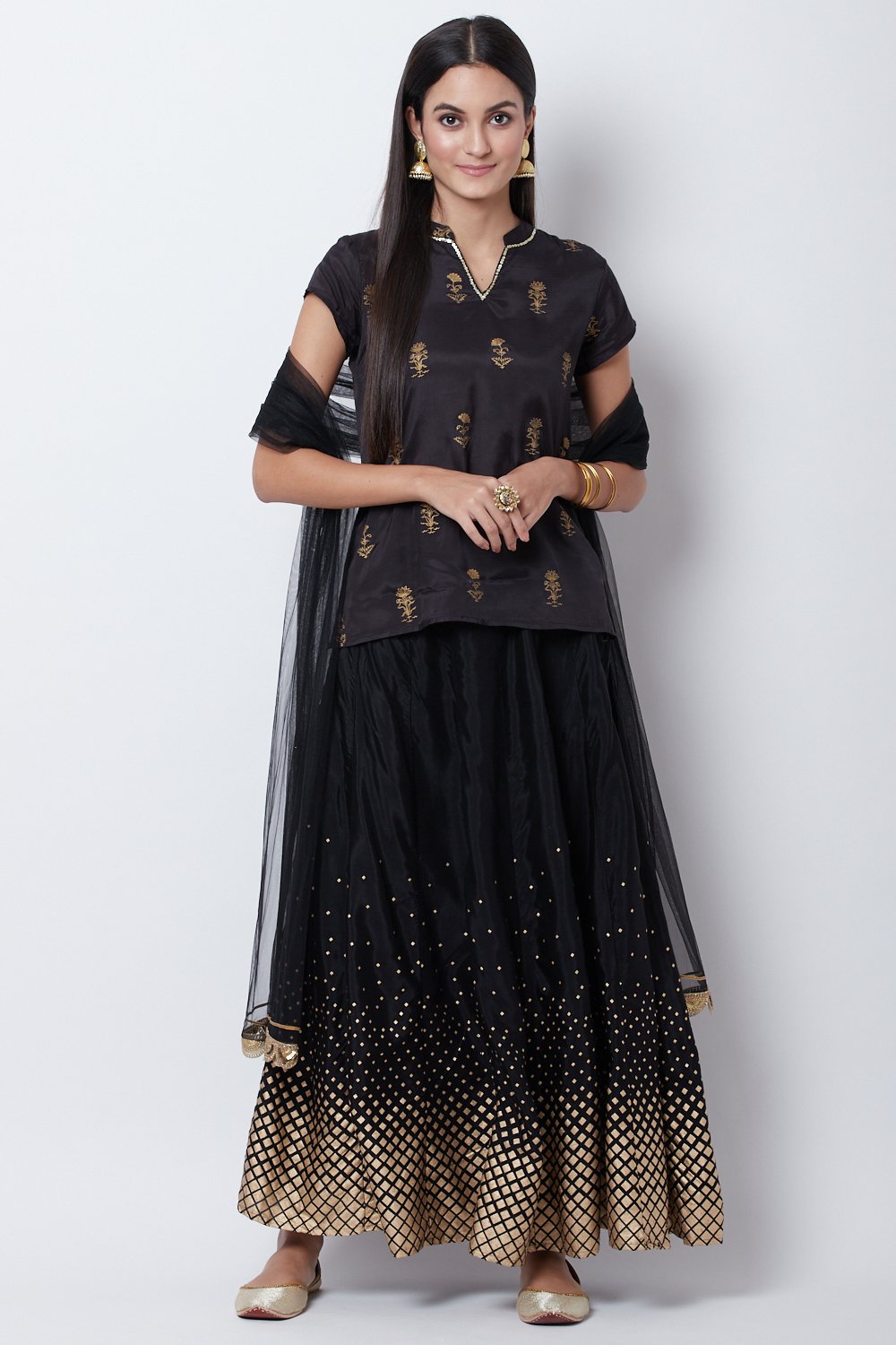 Black Viscose Suit Set image number 5