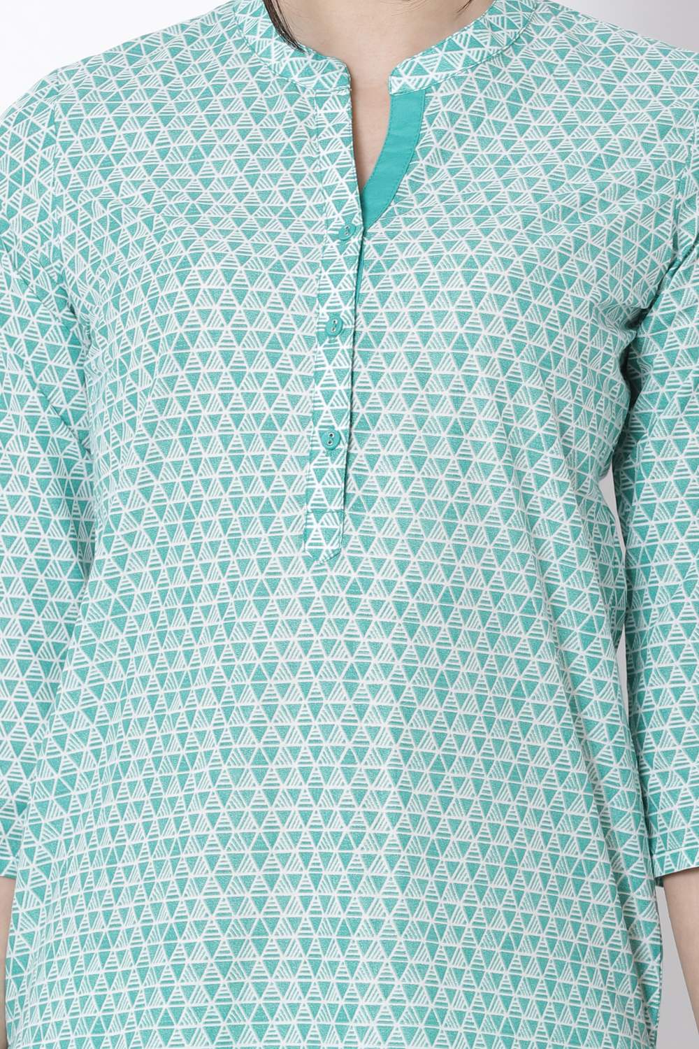 Green Cotton Straight Kurta image number 1