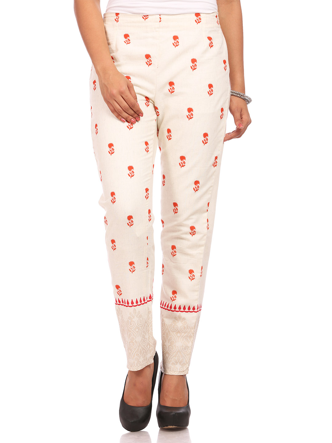 Beige Cotton Pants image number 0