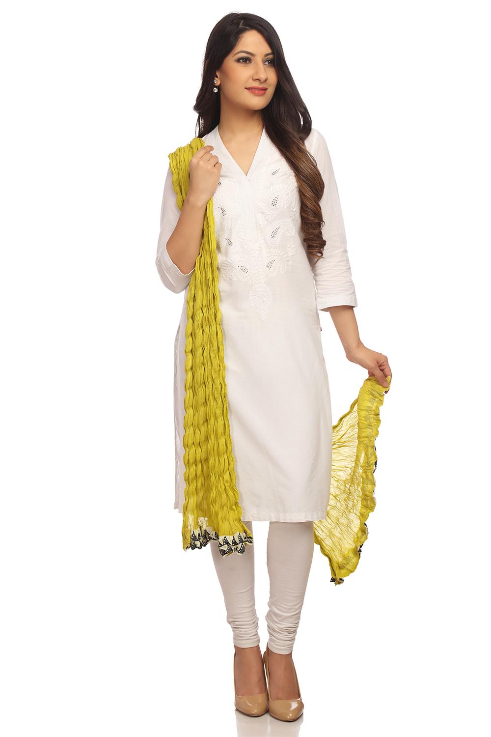 Yellow Cotton Stole image number 1