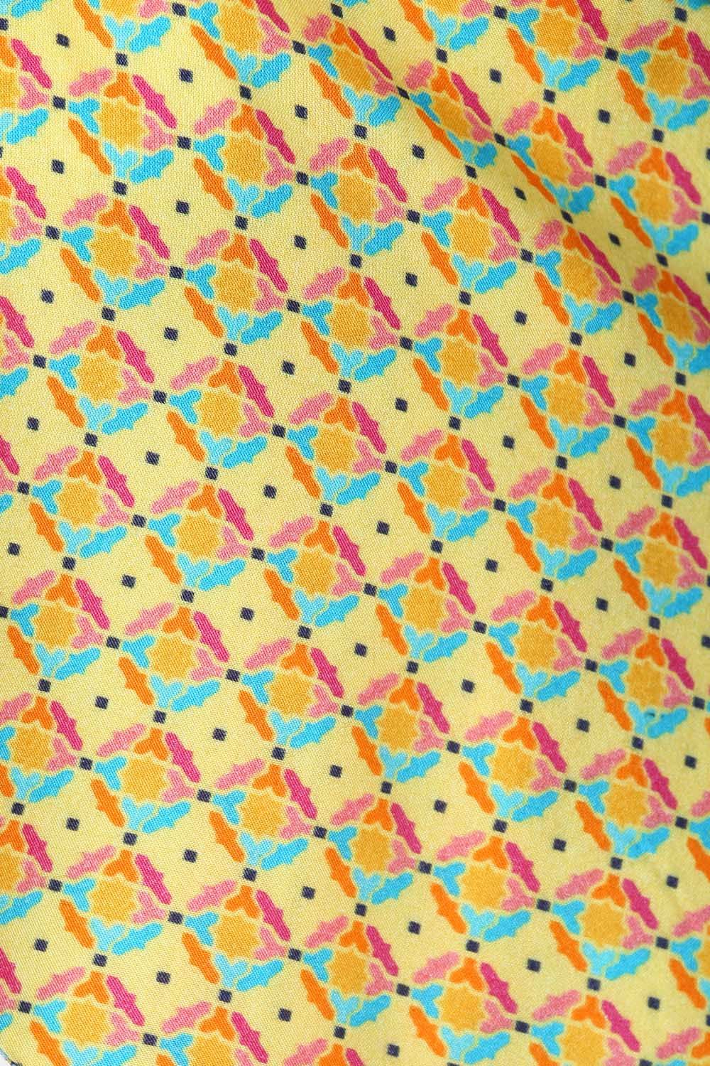 Yellow Straight Viscose Rayon Jacket image number 1