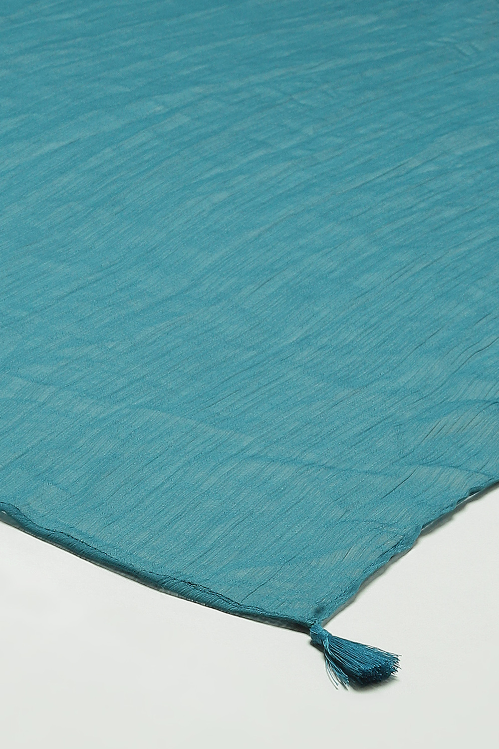 Cobalt Blue Cotton Blend Woven Dupatta image number 1