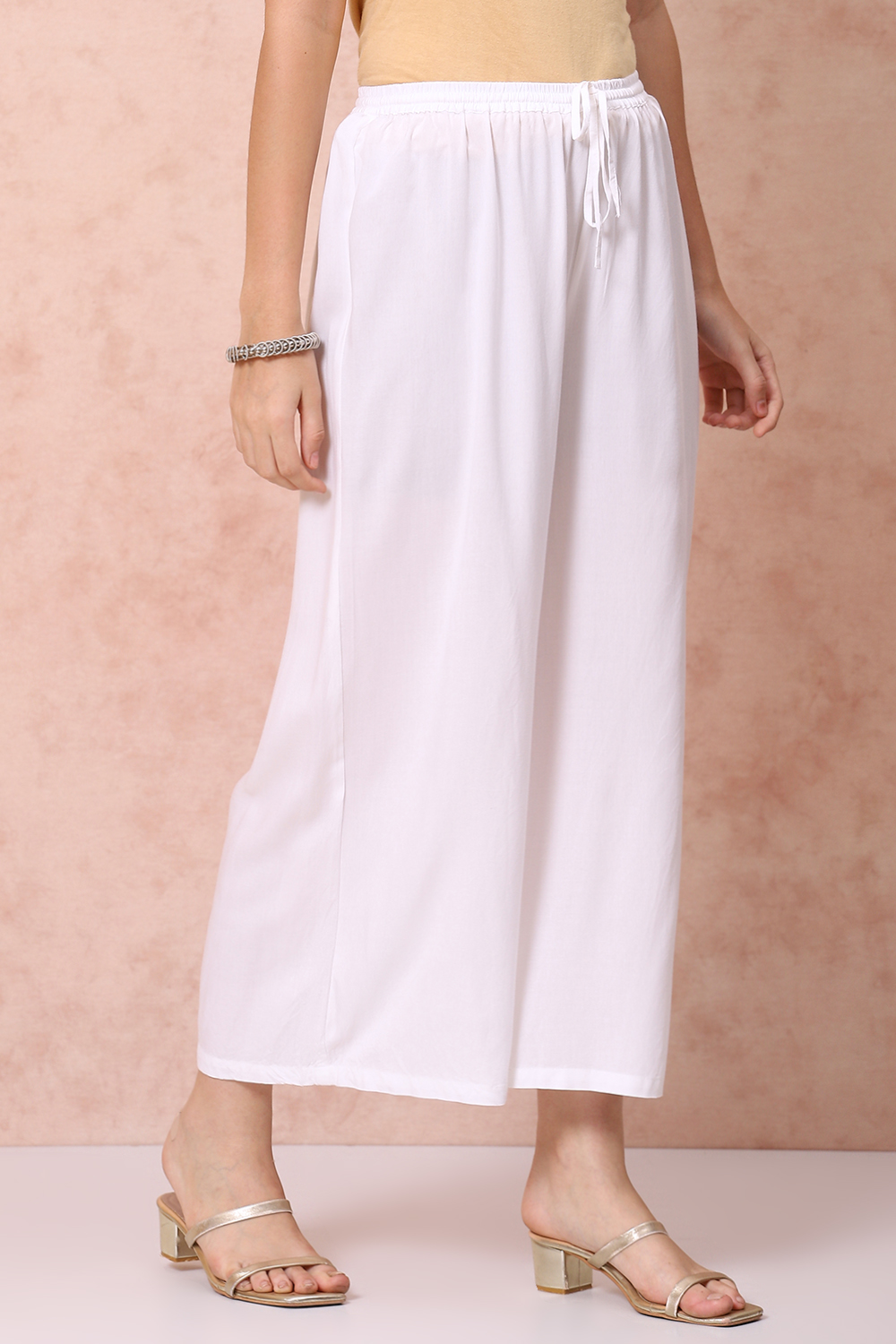 White Viscose Palazzo image number 0