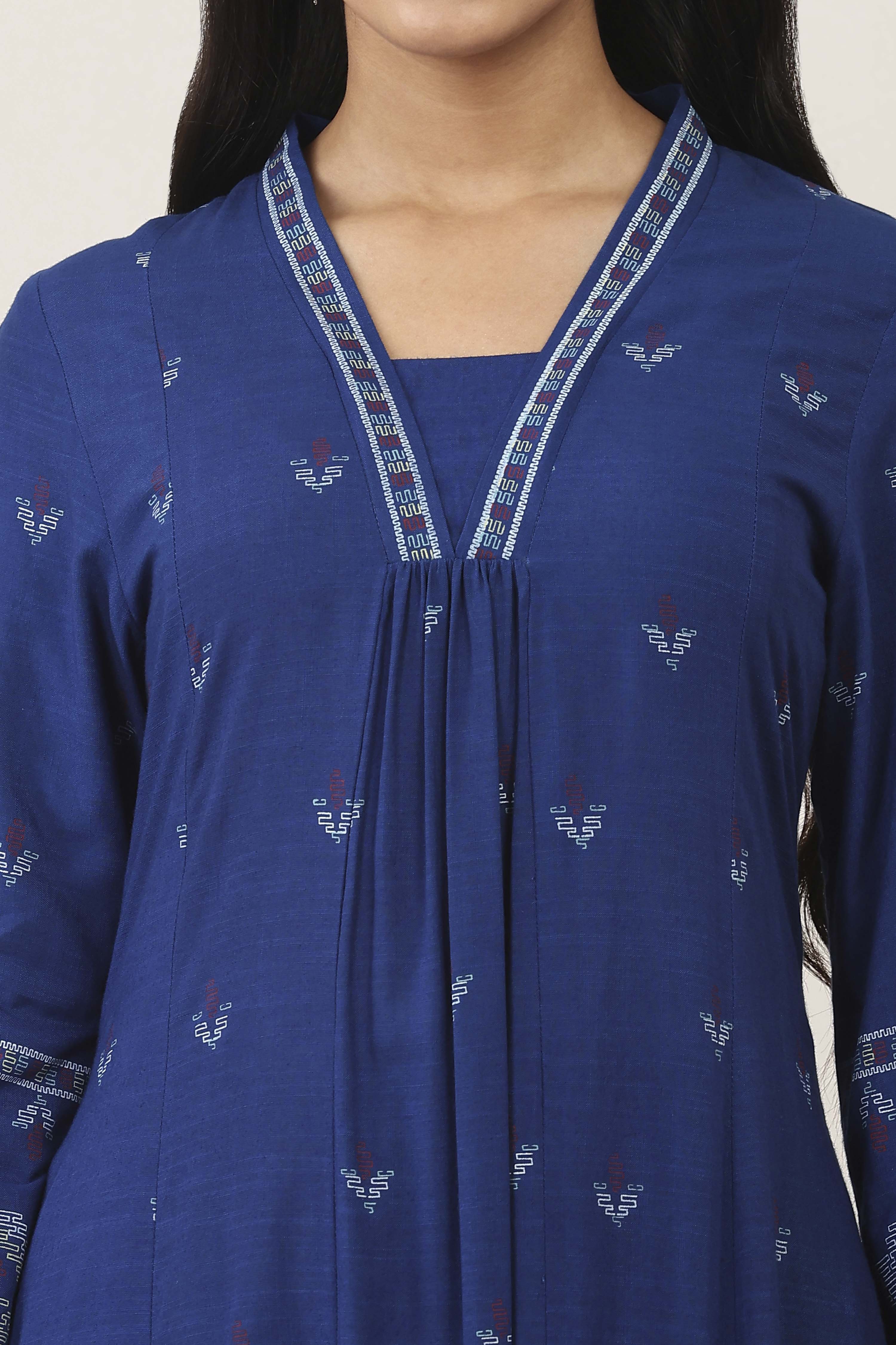 Blue Rayon Kalidar Suit Sets image number 1