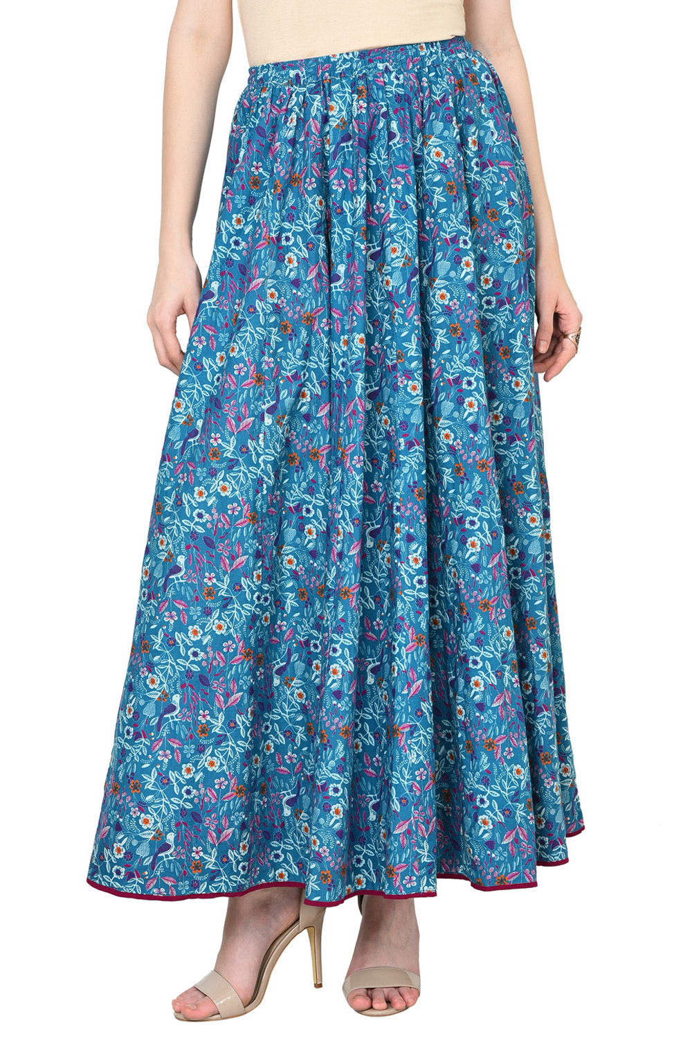 Blue Cotton Skirt image number 0