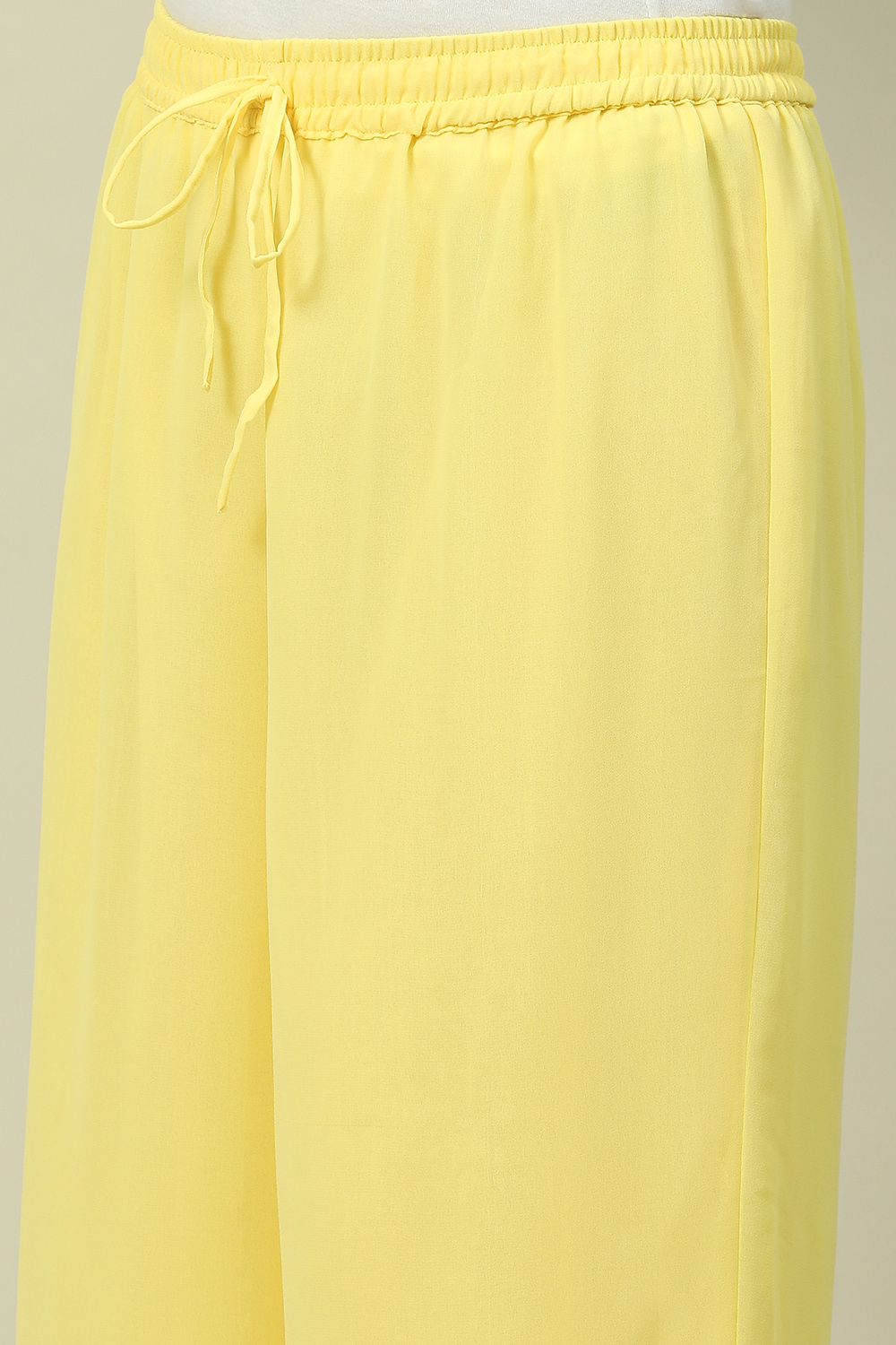 Yellow Cotton Blend Palazzo image number 1