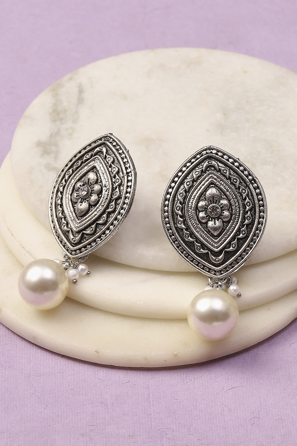 Oxidised Alloy Earrings image number 0