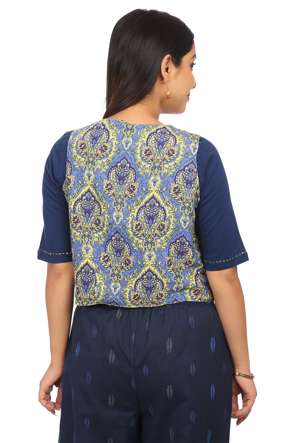 Indigo Straight Polyester Indie Top image number 4