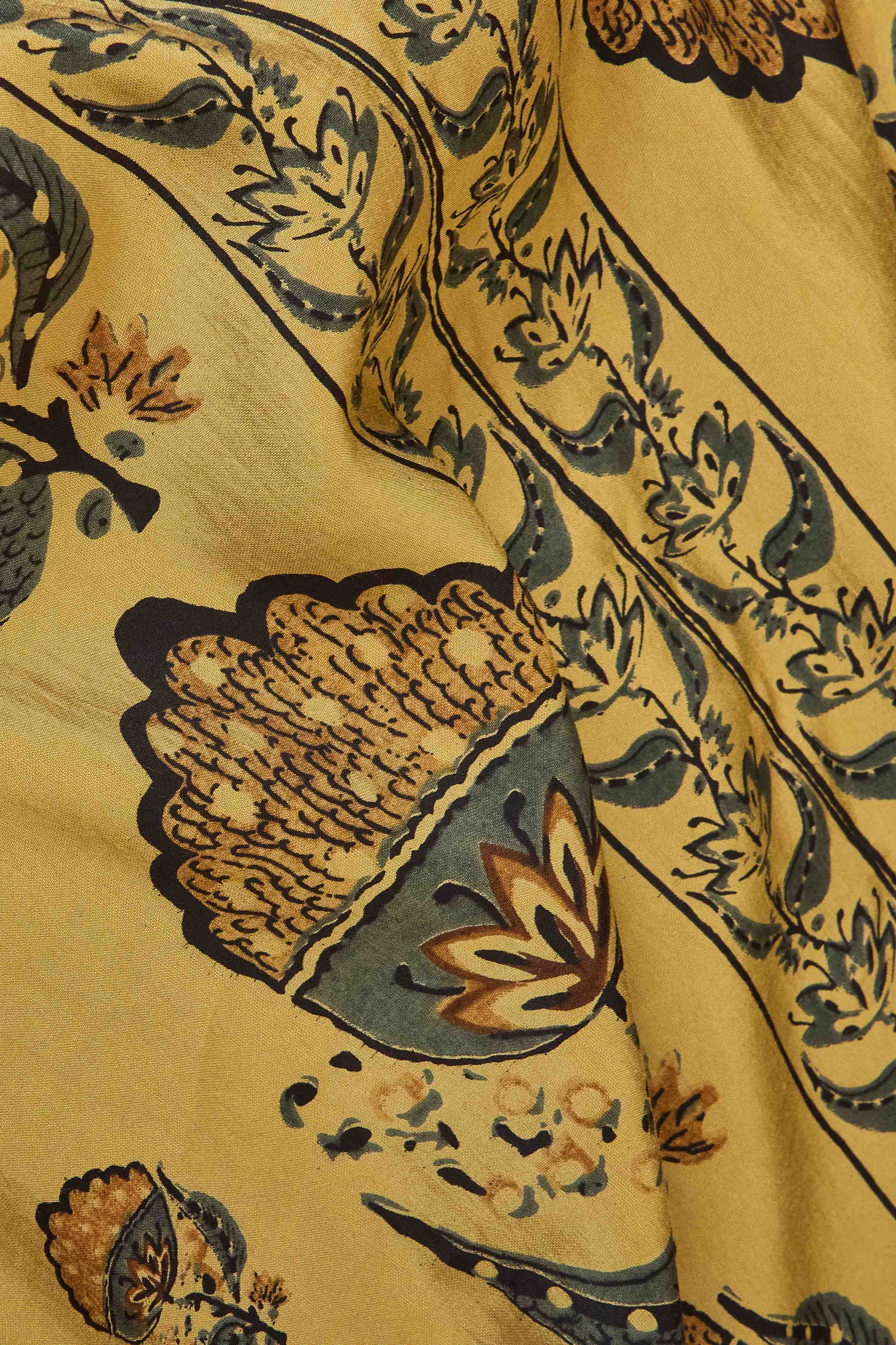 Beige Viscose Blend Straight Printed Top image number 3