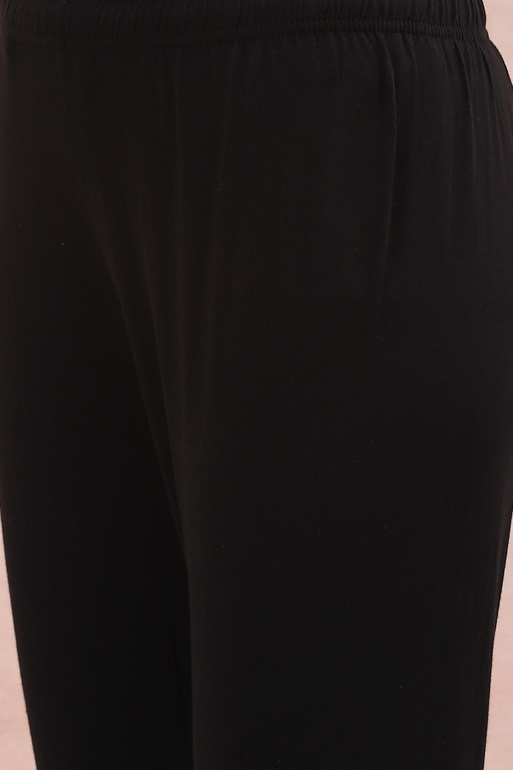 Black Cotton Leggings image number 2