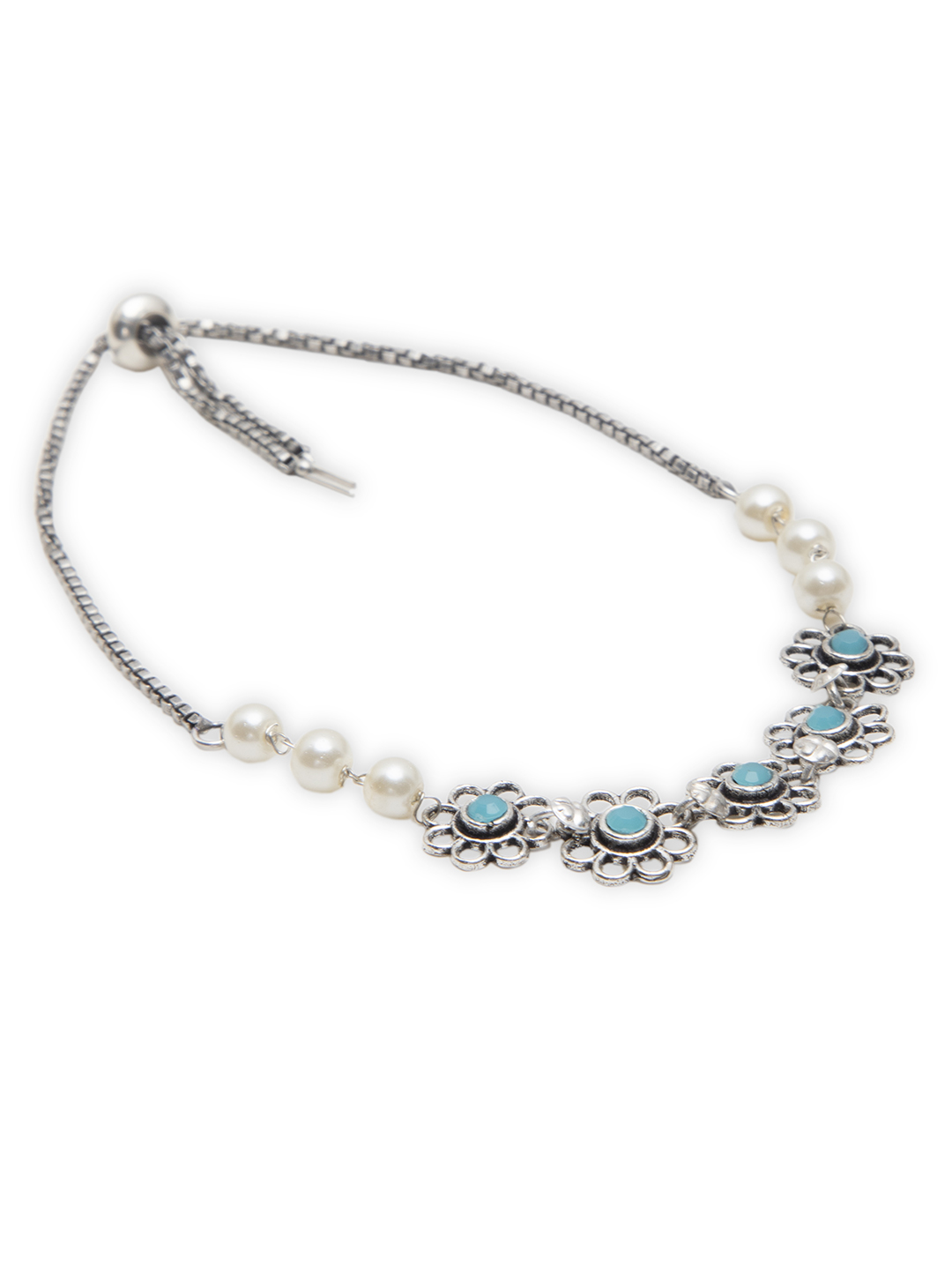 Turquoise Metal Brass Bracelet image number 2