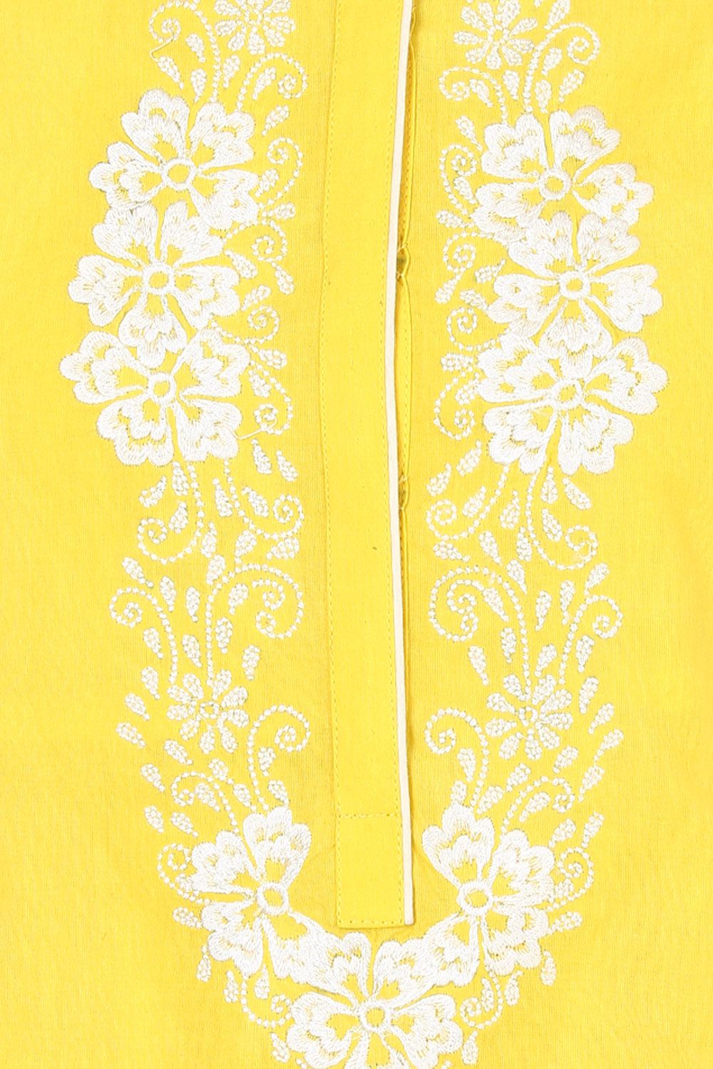 Yellow Flared Cotton Kurta image number 1