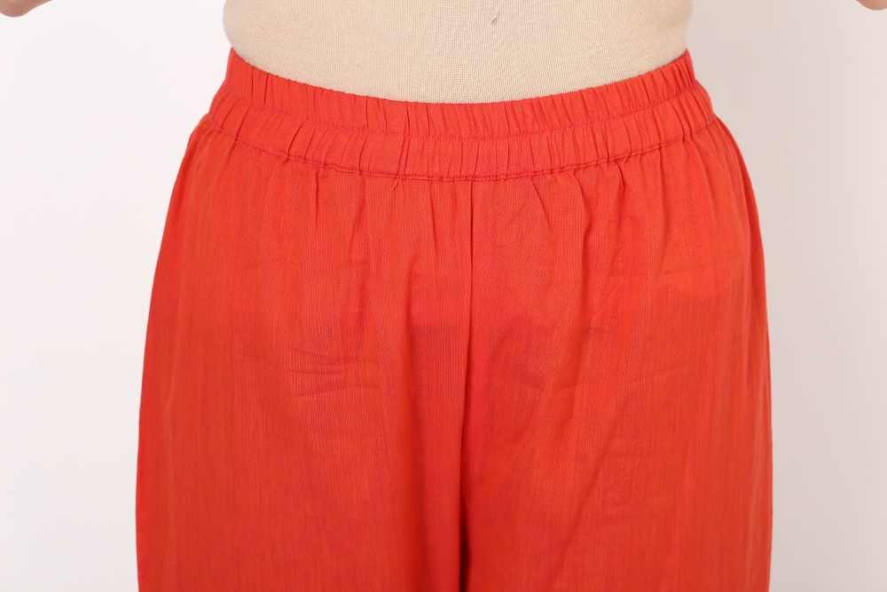 Orange Poly Cotton Culottes image number 4