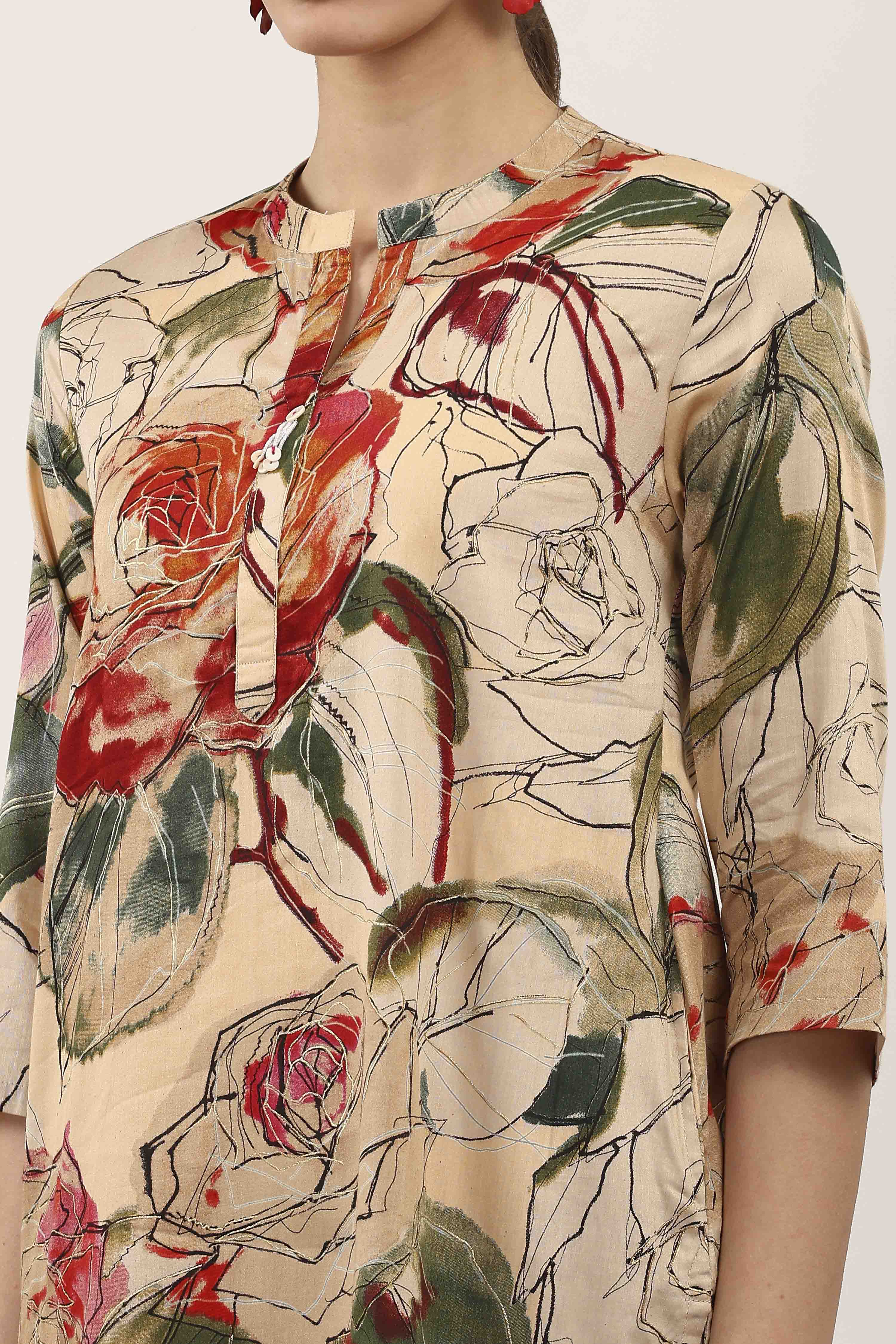 White Cotton Kurta Pants Set image number 1