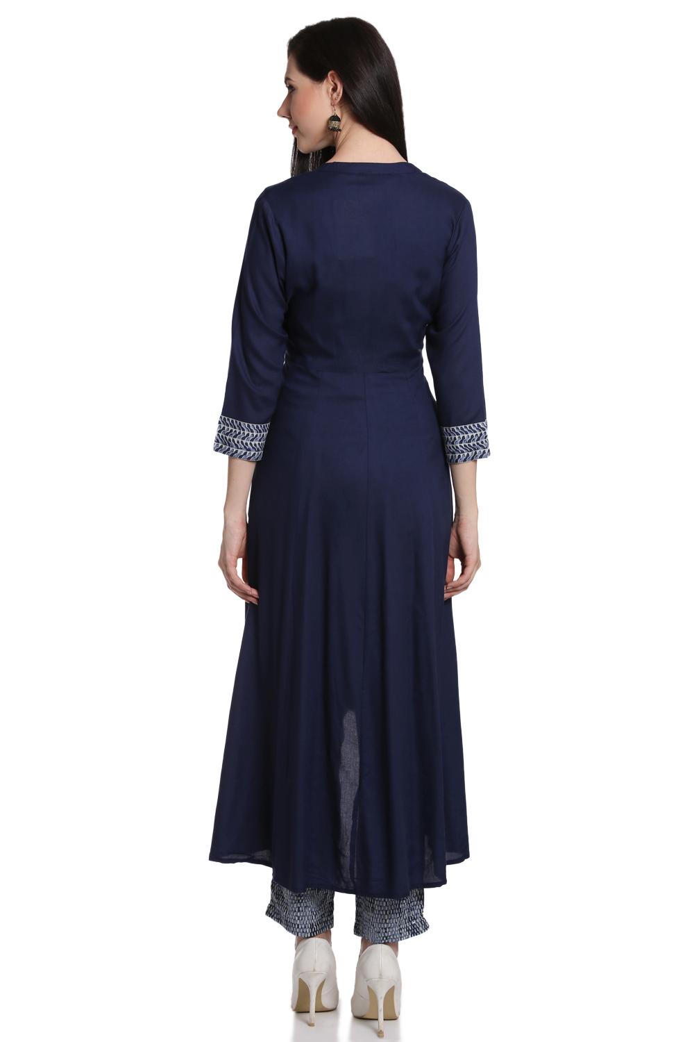 Indigo Rayon Front Open Shrug image number 4