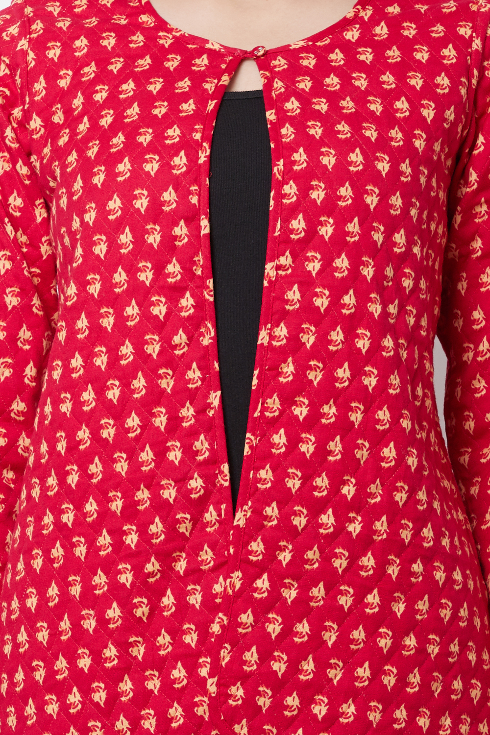 Pink Cotton And Flex Straight Jacket image number 1