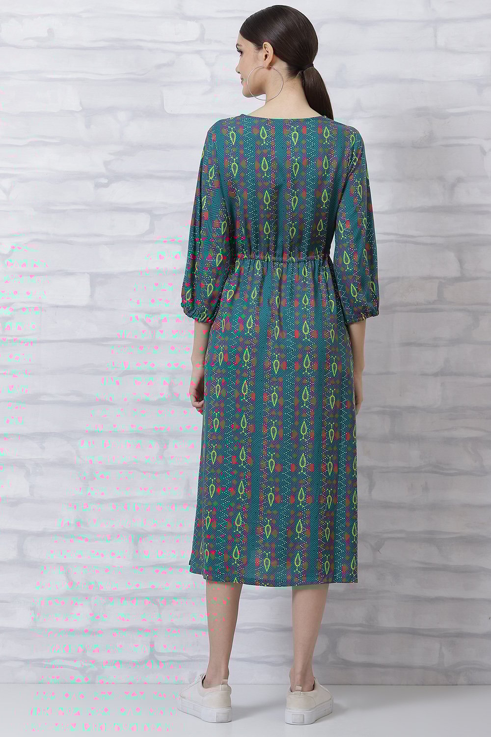 Black LIVA Straight Dress image number 4