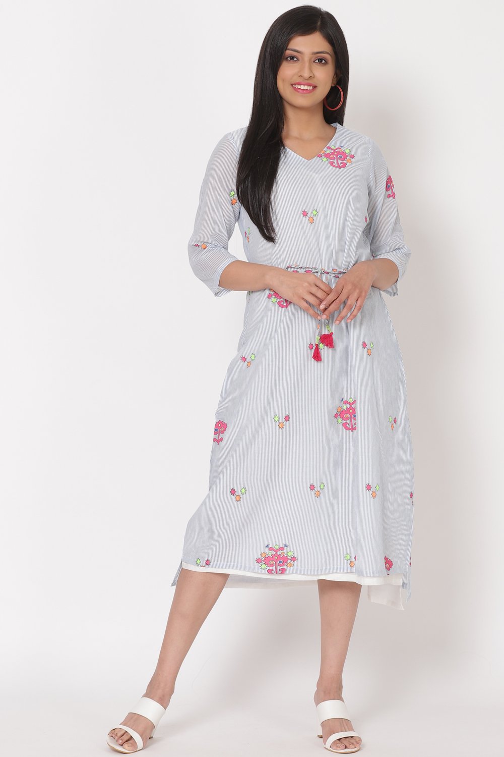 Light Blue Cotton Dress image number 0