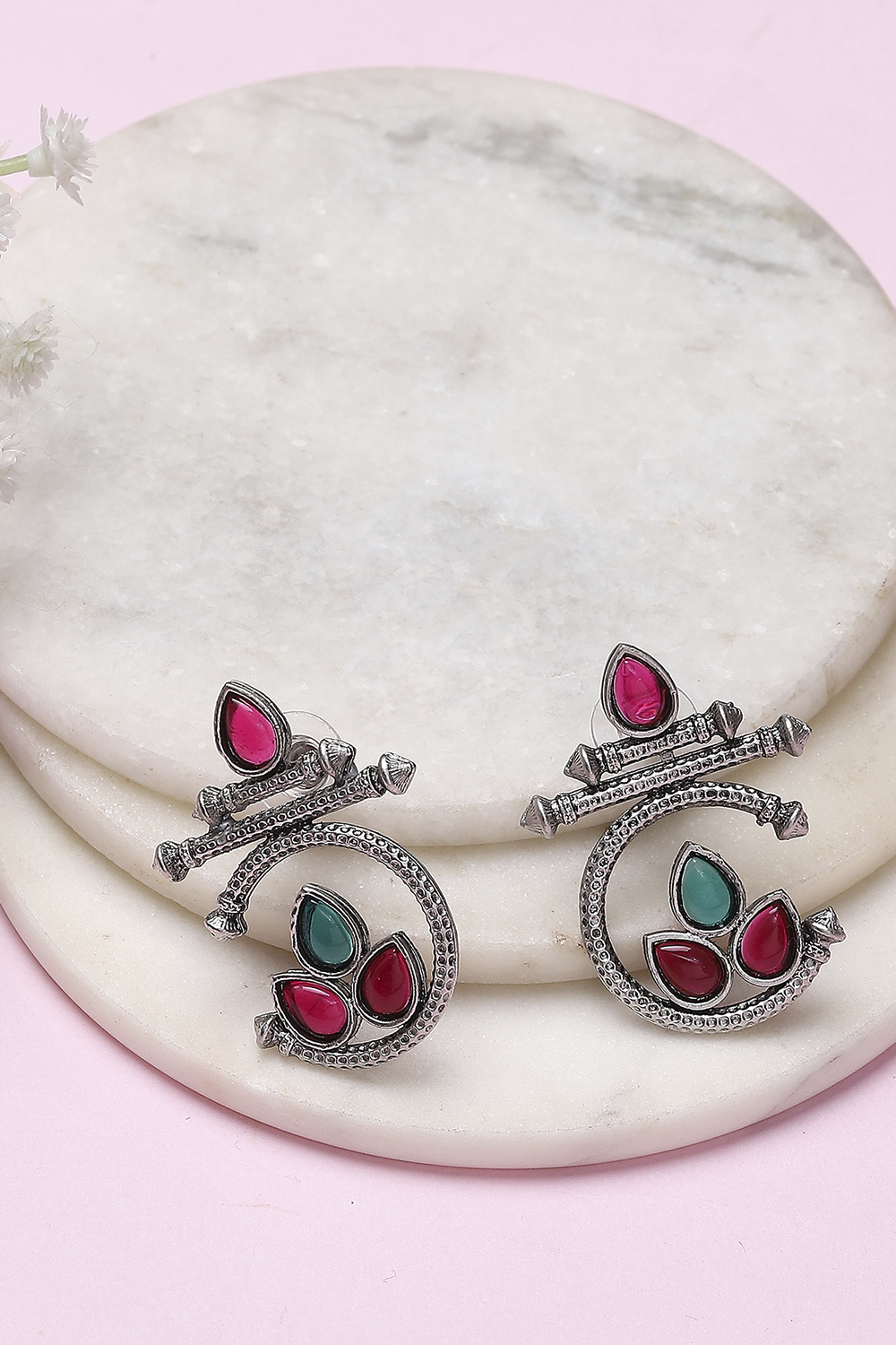 Pink Alloy Studs image number 0