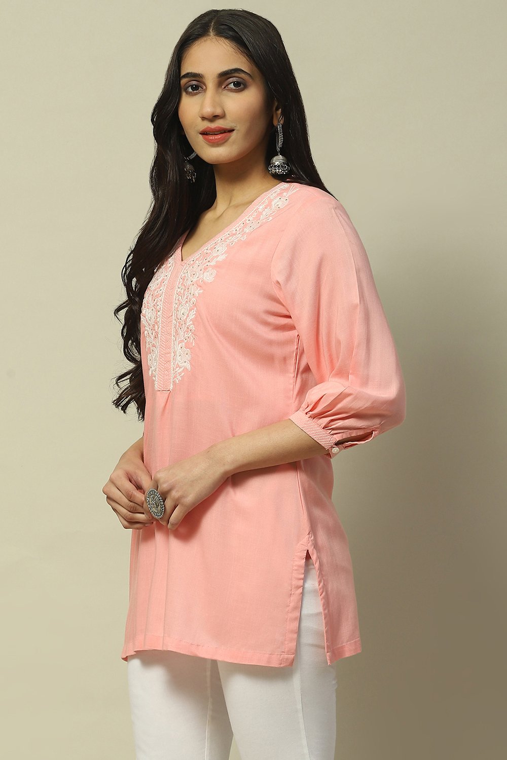 Pink Rayon Slub Indie Top image number 2