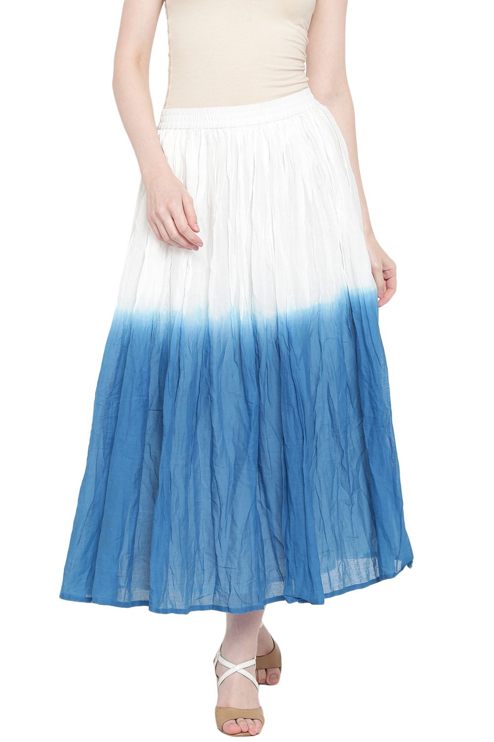 White Viscose Skirt image number 0