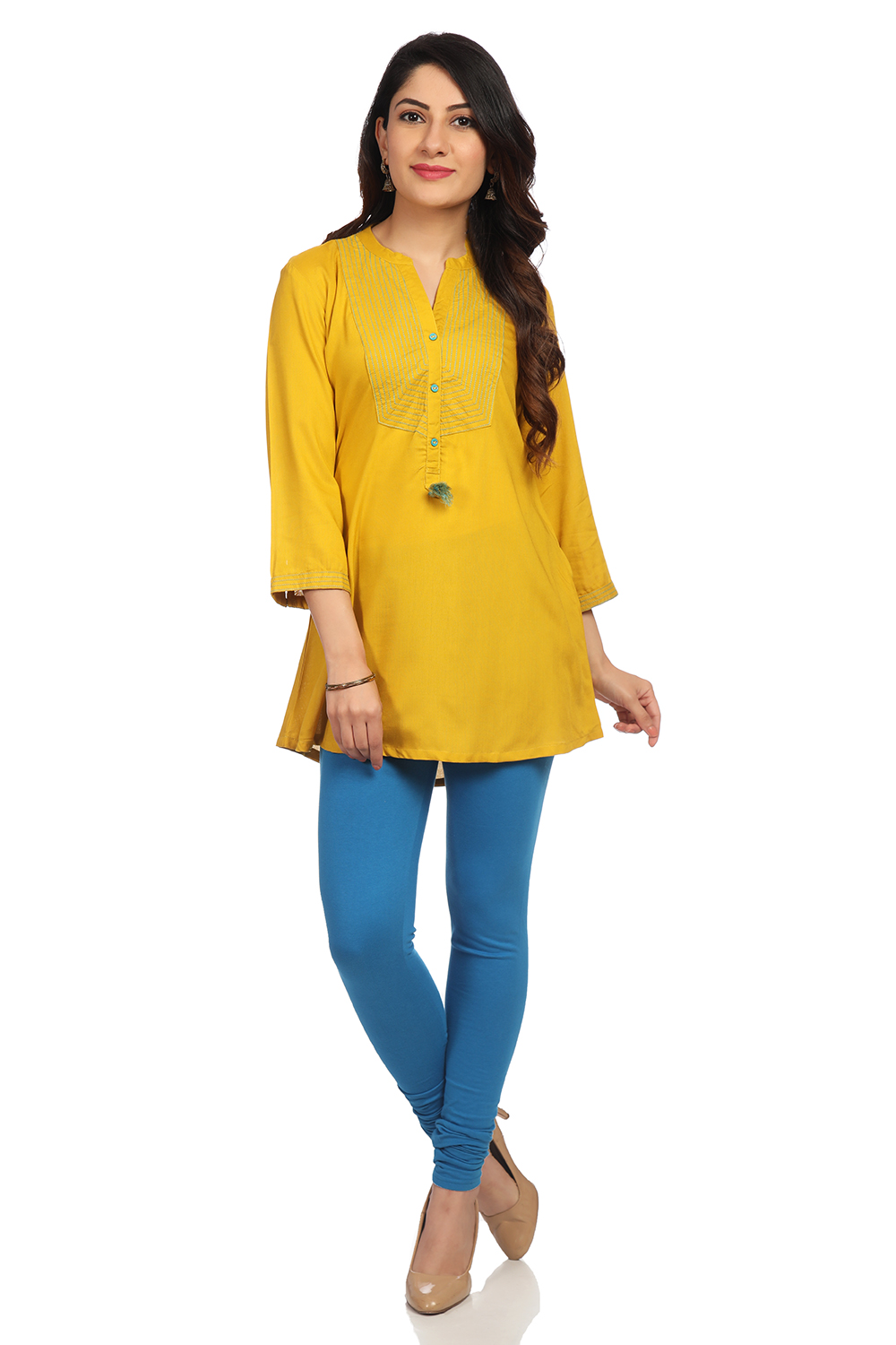 Fuschia A Line Viscose Indie Top image number 4