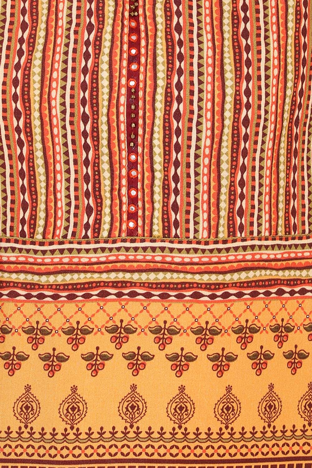 Yellow Straight Viscose Rayon Indie Top image number 1
