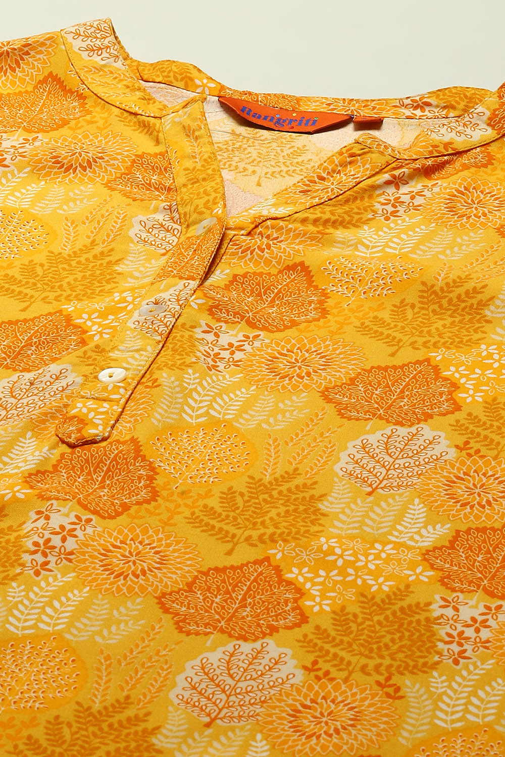 Yellow Rayon Staight Kurta image number 1