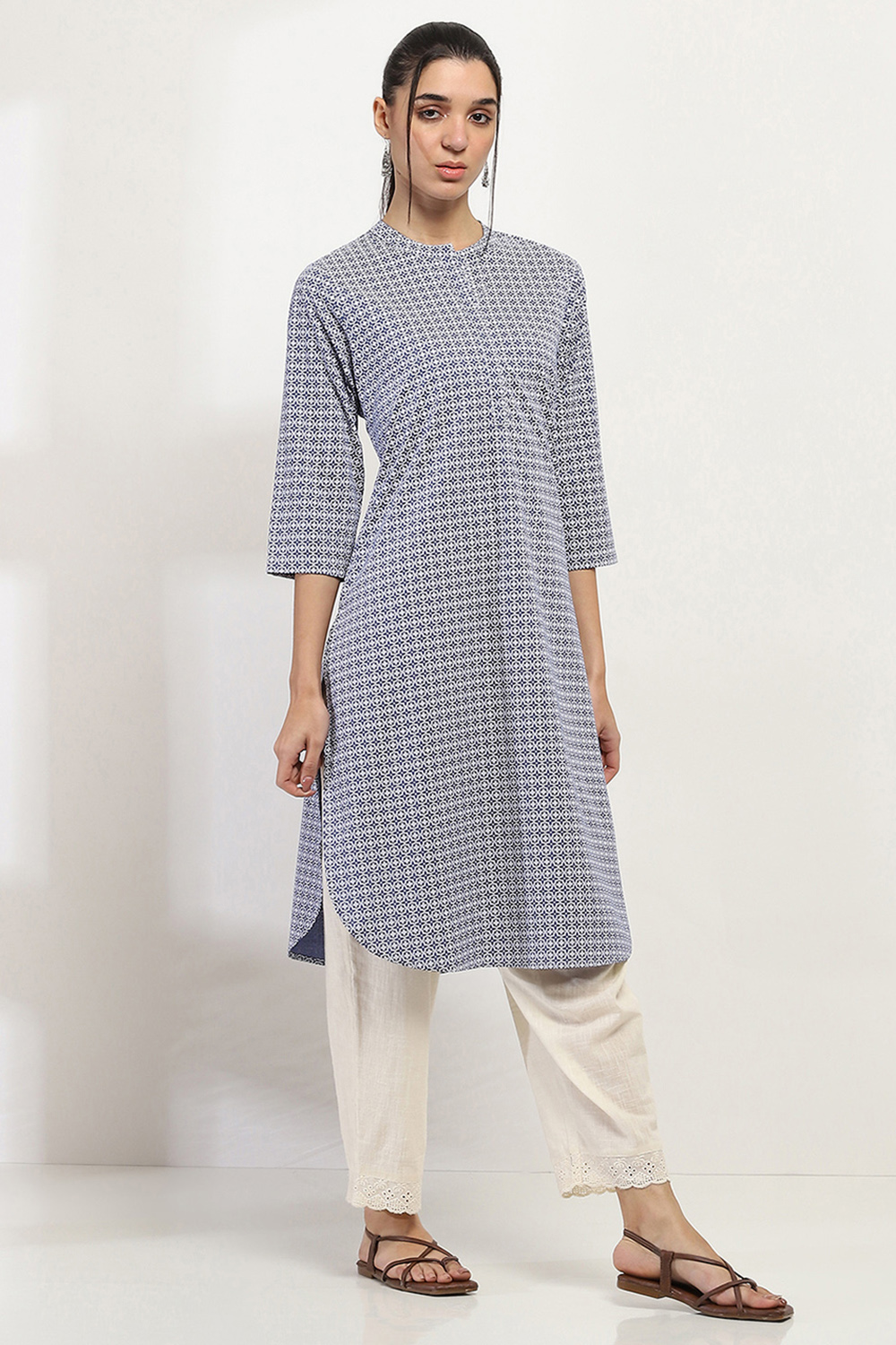 Green Viscose Rayon Straight Kurta image number 4