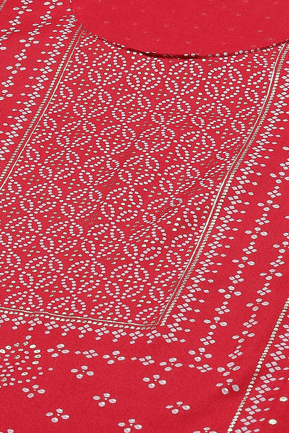 Red LIVA Straight Kurta image number 1
