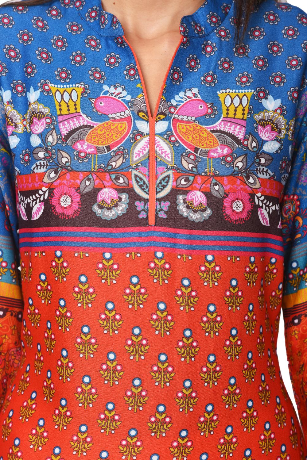 Orange Straight Modal Kurta image number 3