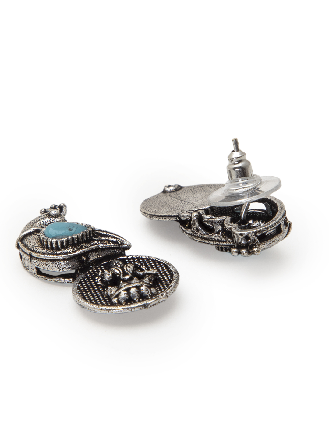Green Metal Brass Earring image number 2