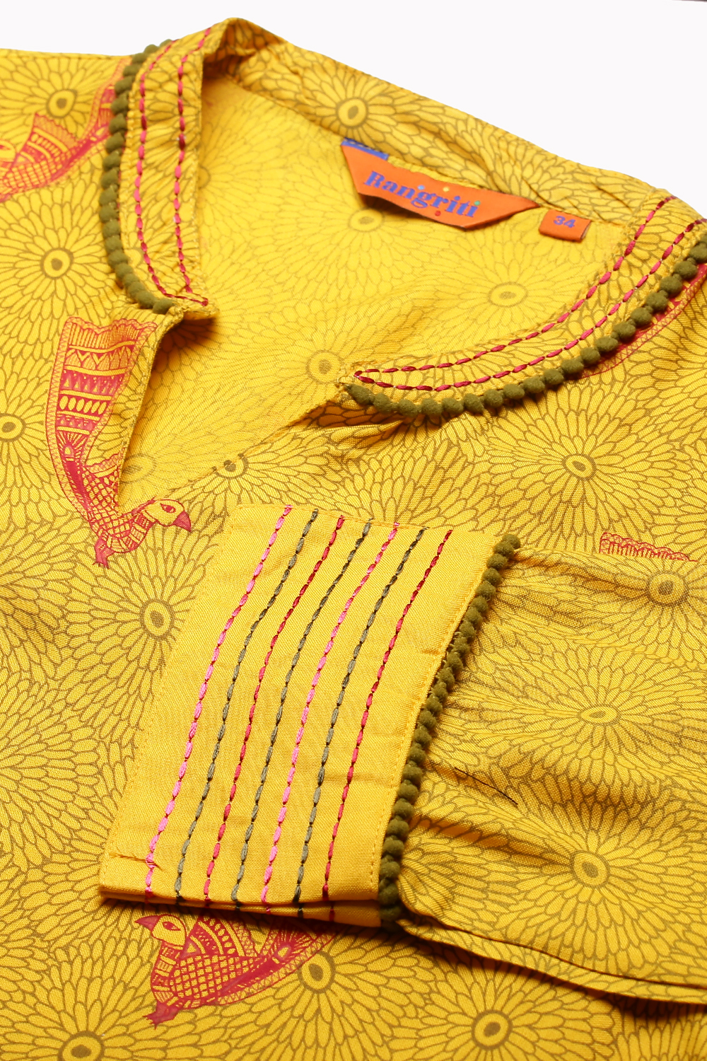 Mustard Viscose Rayon Dress image number 2