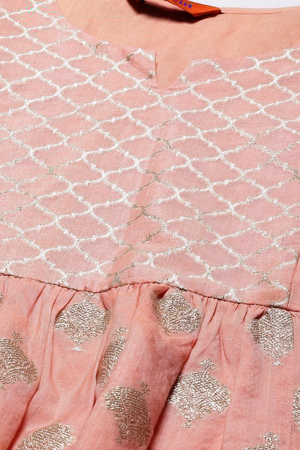 Peach Art Silk Sharara Set image number 1