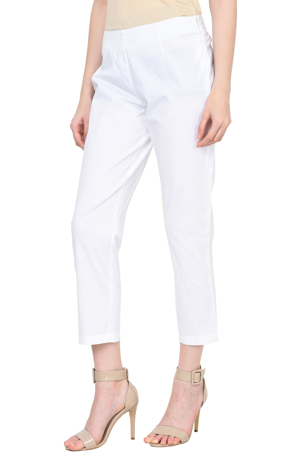 Light Pink Cotton Fusion Pants image number 2