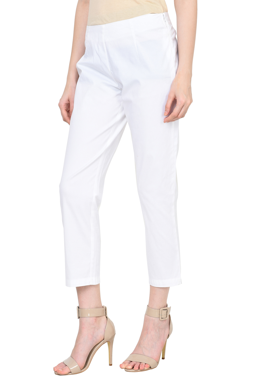 Light Pink Cotton Fusion Pants image number 1