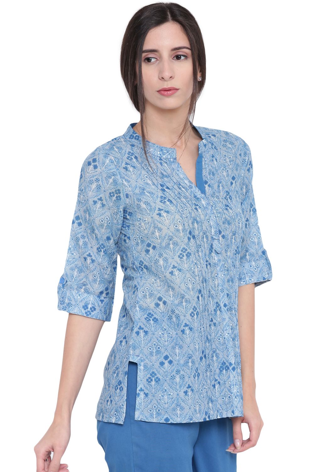 Light-Blue Cambric Indie Top image number 2