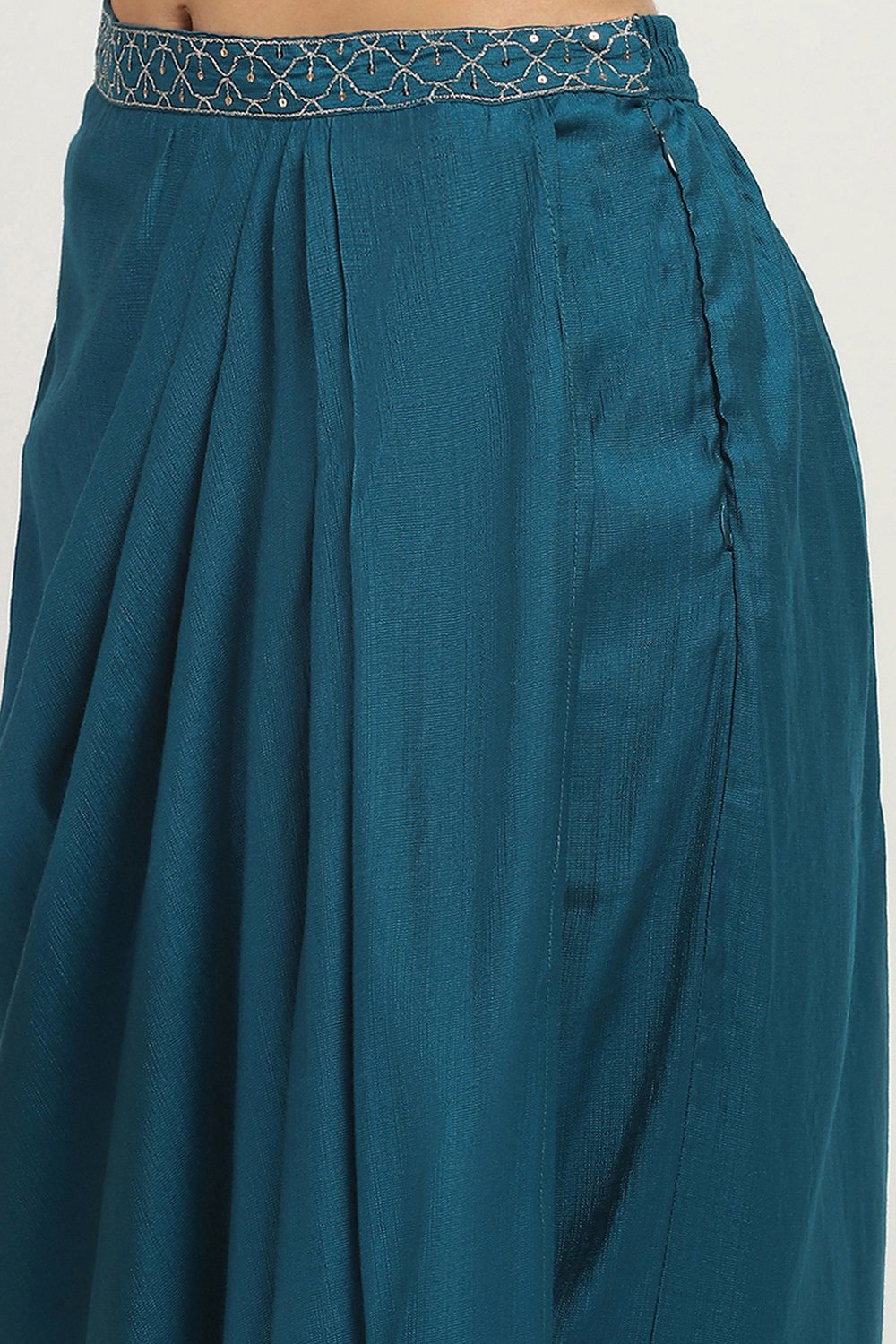 Black Viscose Blend Skirt Set image number 2