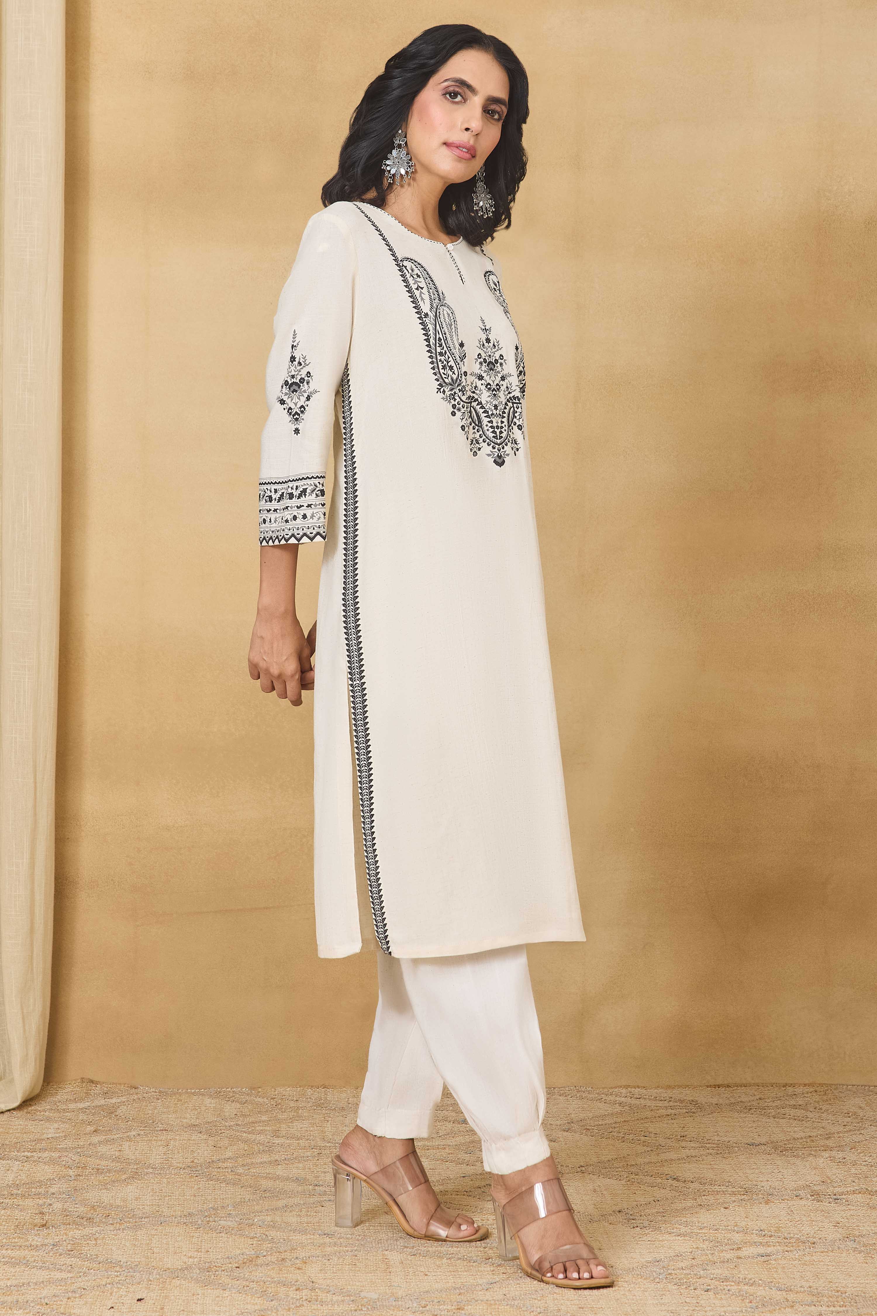 Natural Rayon Flex Straight Printed Kurta image number 5