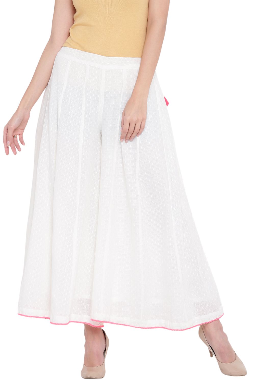Ecru Cotton Palazzo image number 0