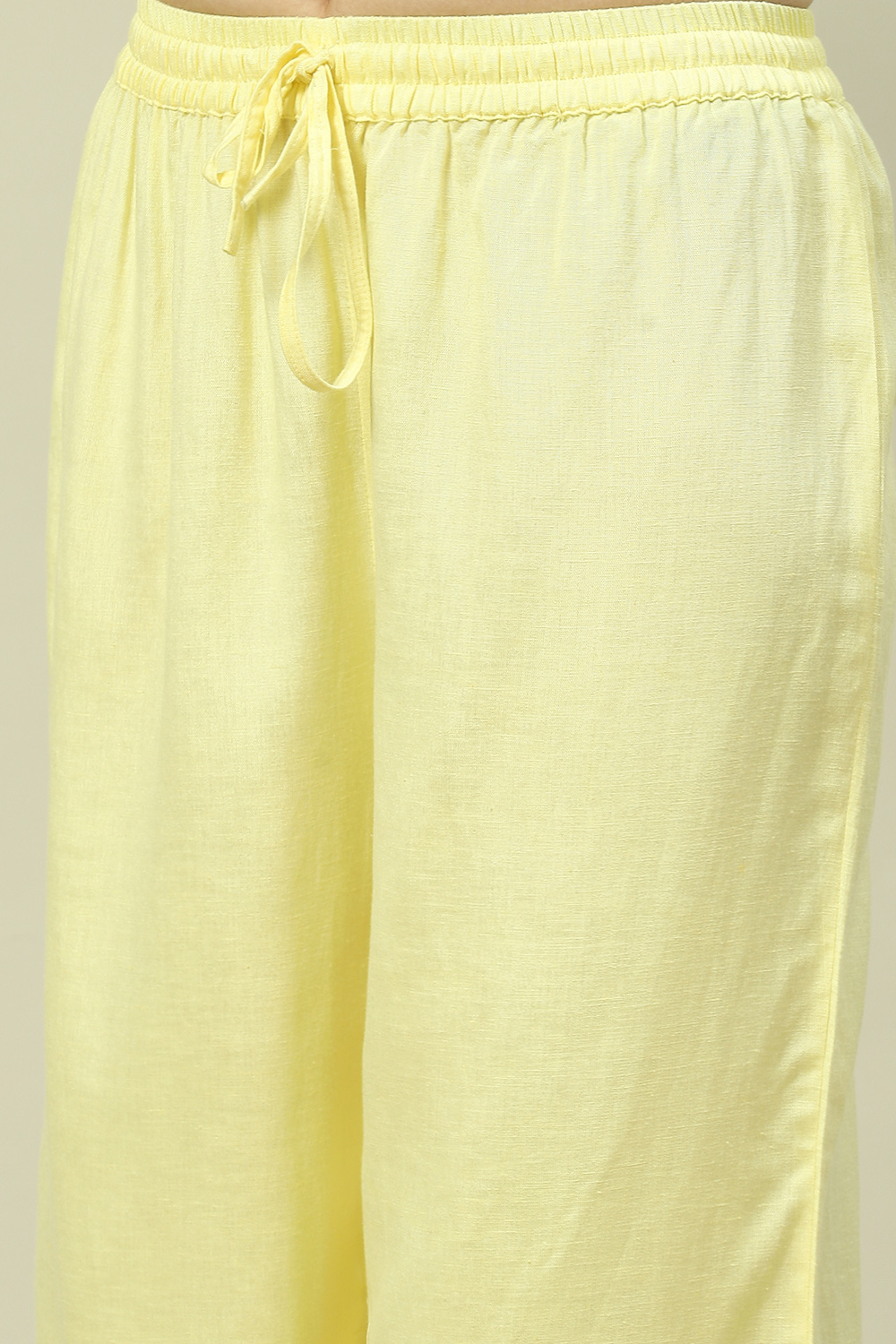 Butter Yellow Viscose Woven Straight Kurta Suit Set image number 2