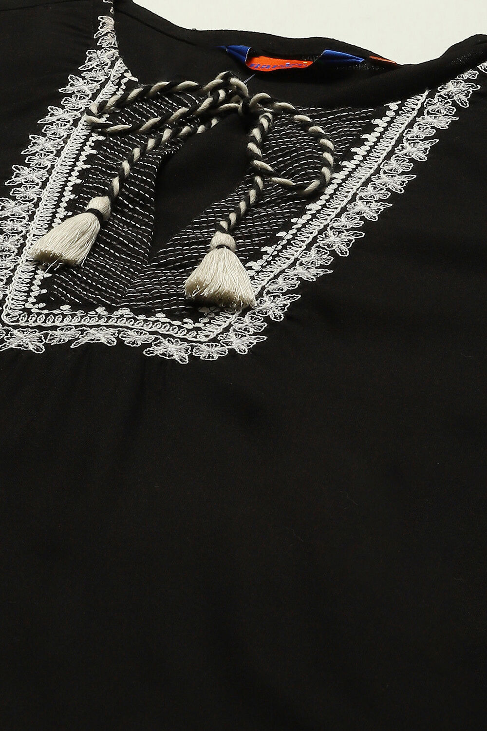 Black Rayon Straight Top image number 1