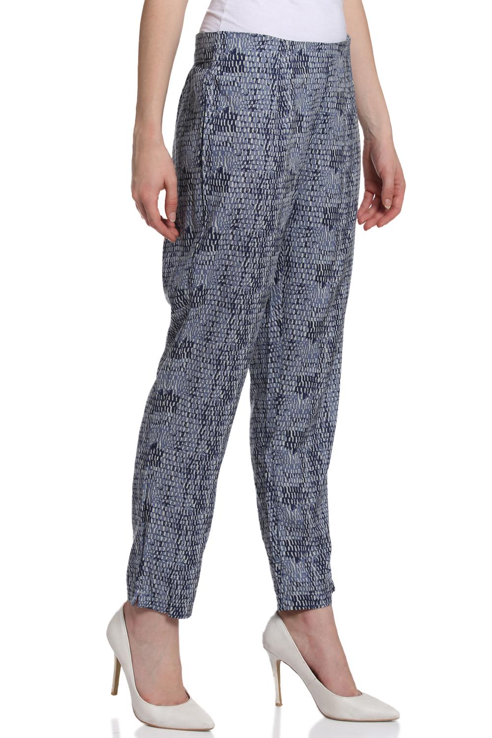 Indigo Rayon Slim Pants image number 3
