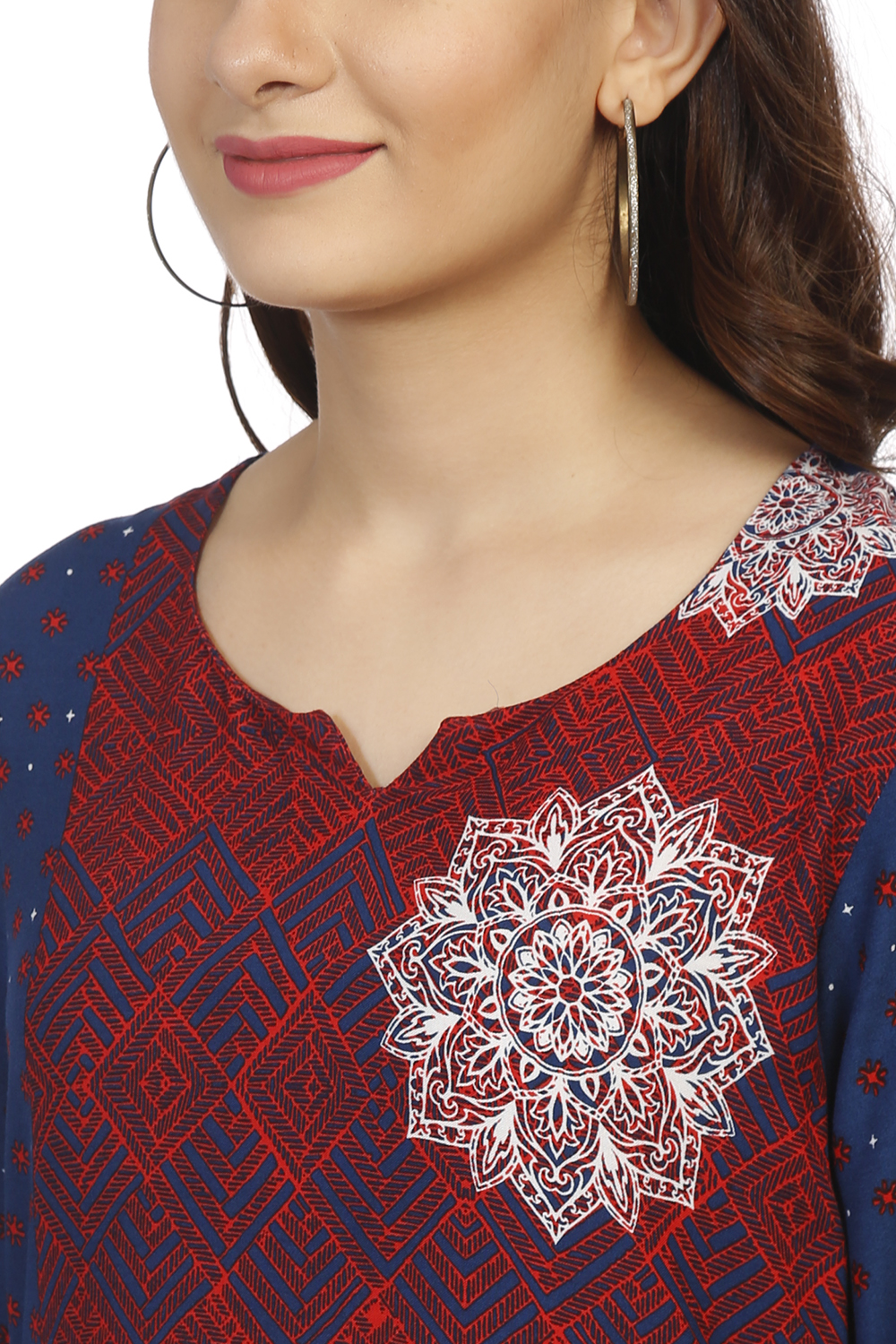 Indigo Straight Viscose Rayon Kurta image number 1