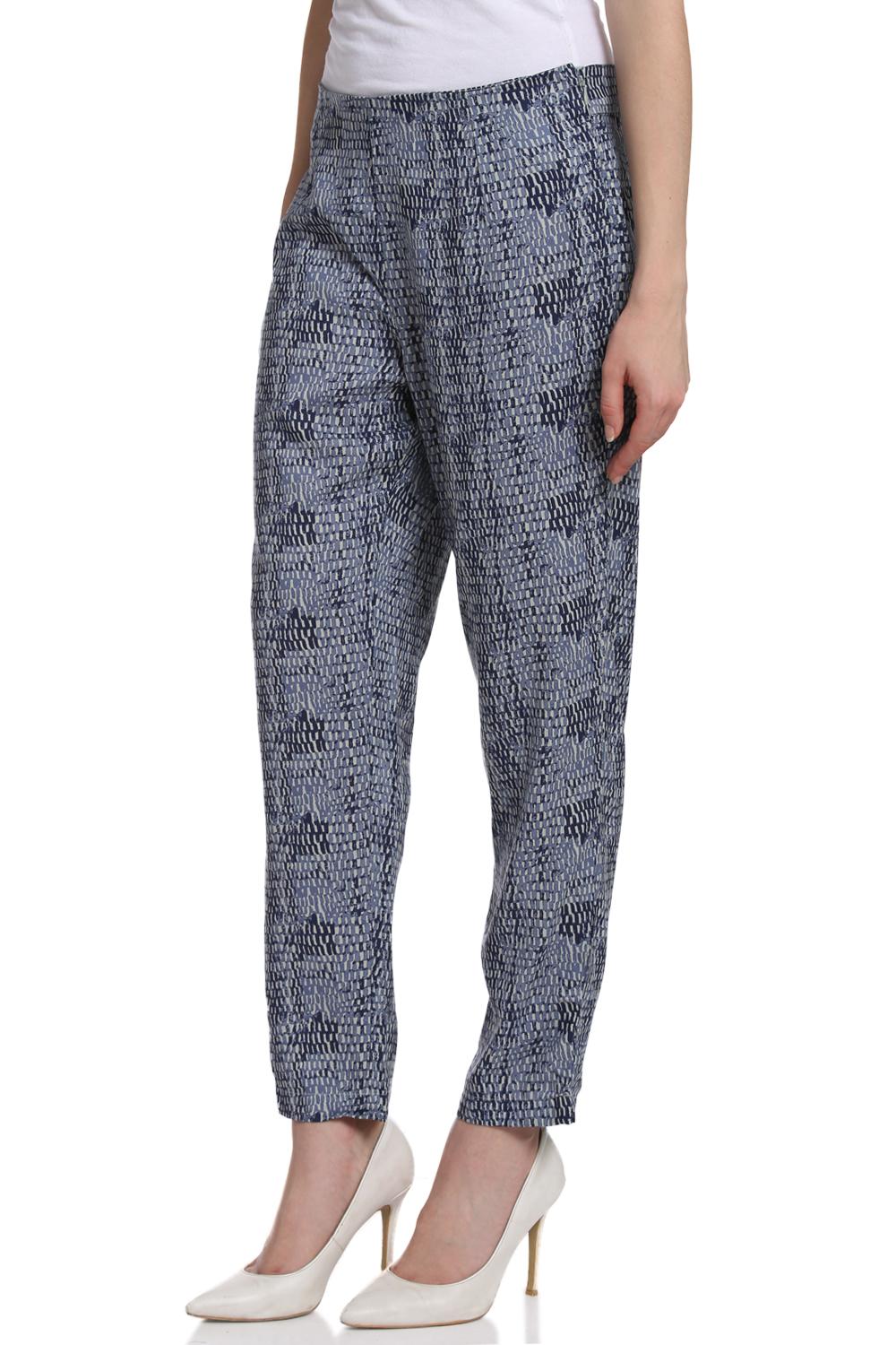 Indigo Rayon Slim Pants image number 2
